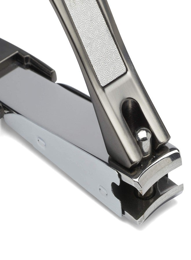 KLIPP Nail Clippers with Catcher – KLIPP Heavy Duty Stainless Steel Fingernail and Toe Nail Cutter with Curved Surgical Blades and Built-in Nail File – Ergonomic Handle with Wide Jaws for Thick Nails - Image 2